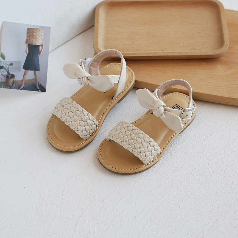 Wholesale Kids Woven Sandals Faux Leather Baby Supplies